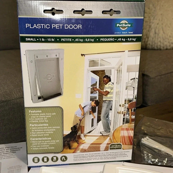 ❣️SALE NWT PETSAFE PLASTIC PET DOOR SYSTEM WHITE SMALL 1lb-15lb Radio System - Picture 3 of 16